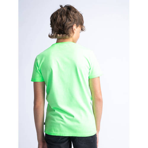 Petrol Industries T-shirt fel groen Jongens Katoen Ronde hals Effen 116