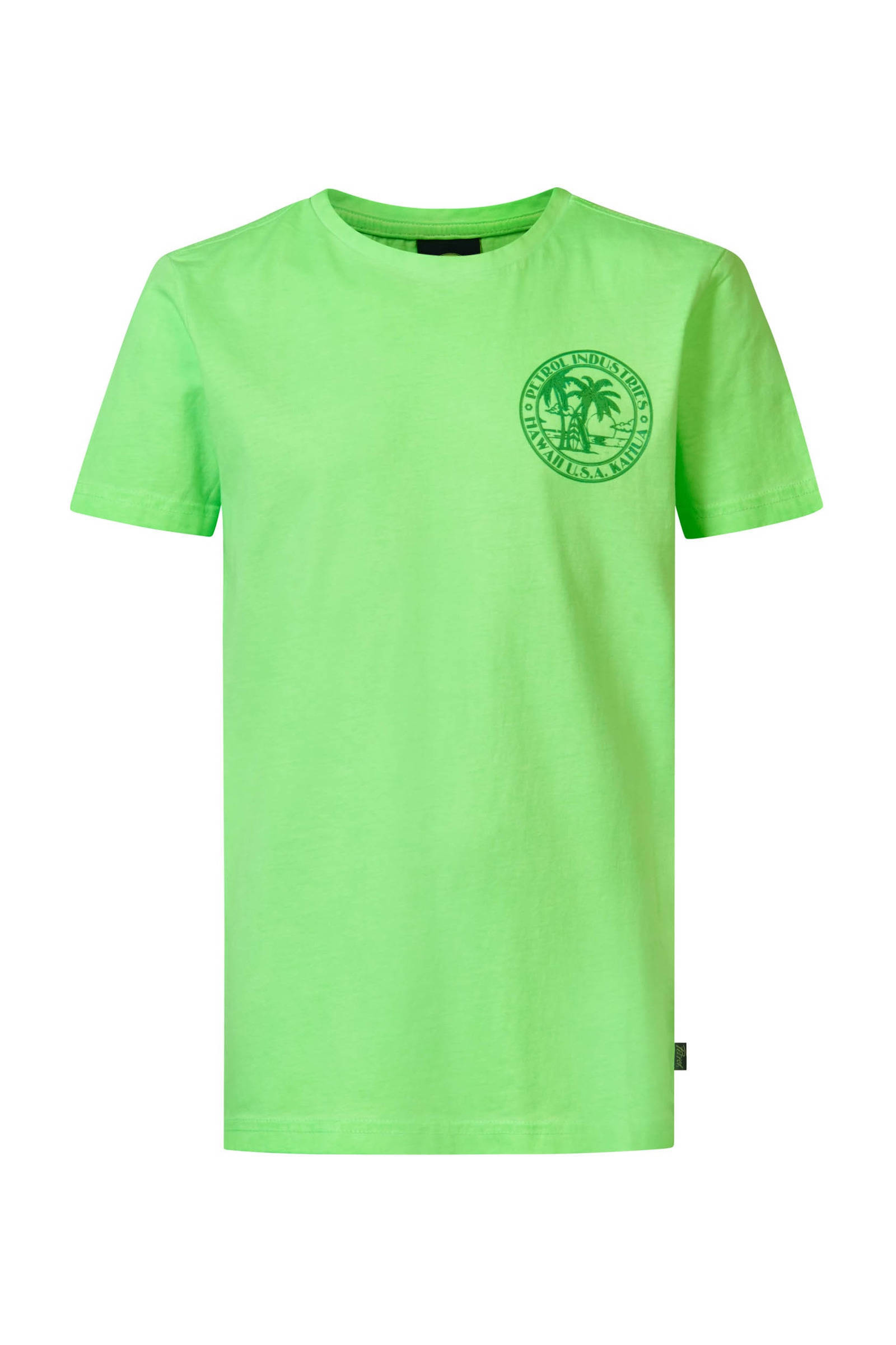 Fel best sale groen shirt