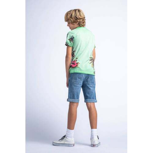 Petrol Industries T-shirt met all over print multicolor Jongens Katoen Ronde hals 116