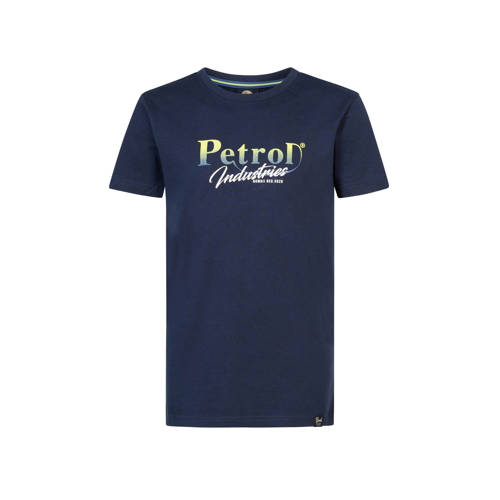 Petrol Industries T-shirt met logo navy Blauw Jongens Katoen Ronde hals