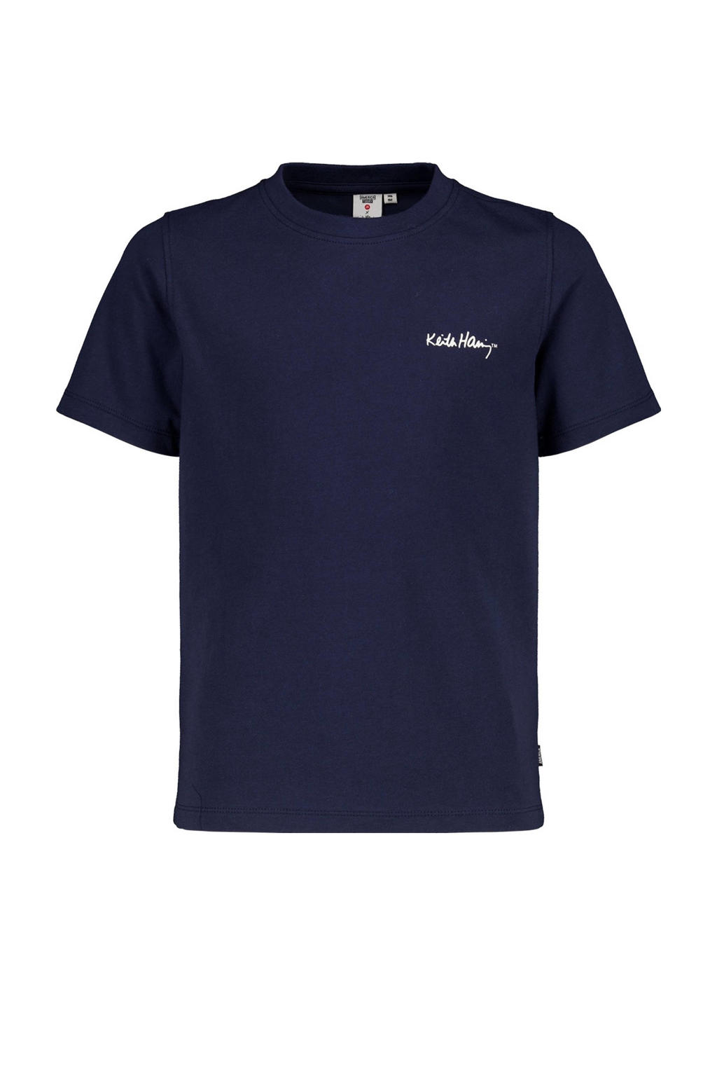 Blauwe jongens America Today T-shirt van katoen met printopdruk, korte mouwen en ronde hals