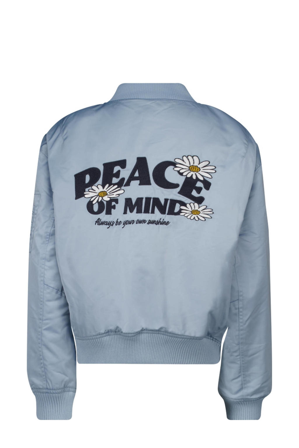 Me & My Monkey bomberjack zomer Matz met printopdruk blauw Me & My Monkey bomberjack zomer Matz met printopdruk blauw