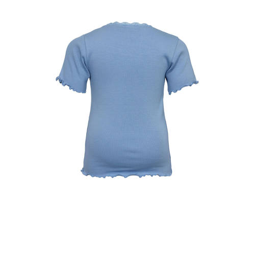 Sofie Schnoor T-shirt blauw Meisjes Katoen Ronde hals Effen 110