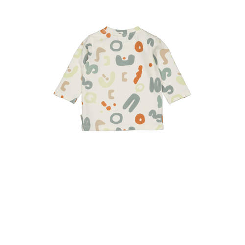 Quapi baby longsleeve met all over print multicolor Jongens Stretchkatoen Ronde hals 50