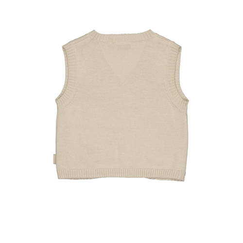 Quapi baby gilet zand Beige Jongens Katoen V-hals Effen 56