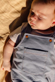 thumbnail: Quapi baby tuinbroek Dawn met zak detail  grijsblauw