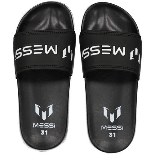 Vingino x Messi Sane slipper met logo zwart Jongens Kunststof Logo - 30