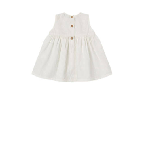 name it BABY jurk NBFDELANA wit Meisjes Katoen Ronde hals Effen 56