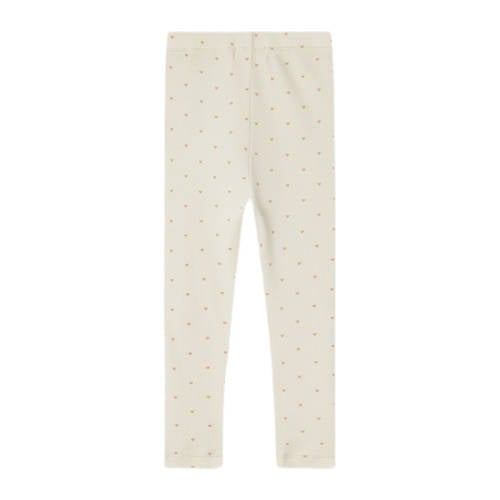 LIL' ATELIER MINI legging NMFGAGO met hartjes offwhite roze Ecru Meisjes Katoen 92