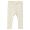 LIL' ATELIER BABY regular legging met hartjes ecru