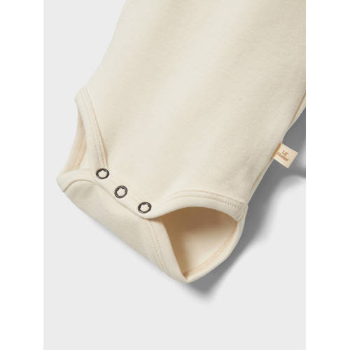 LIL' ATELIER BABY romper NBNGAYO ecru Jongens/Meisjes Katoen Ronde hals