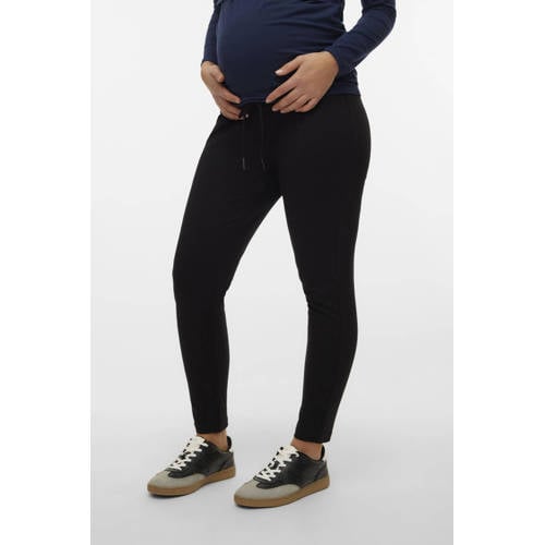 VERO MODA MATERNITY slim fit broek VMMEVA zwart Dames Viscose Effen S