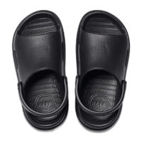 thumbnail: Zwarte jongens Reef Little Rio slippers van rubber met effen