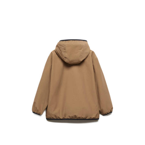 Mango Kids zomerjas middenbruin Jongens Katoen Capuchon Effen 110