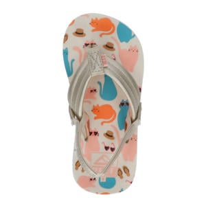 Little Ahi teenslippers met hielbandje goud