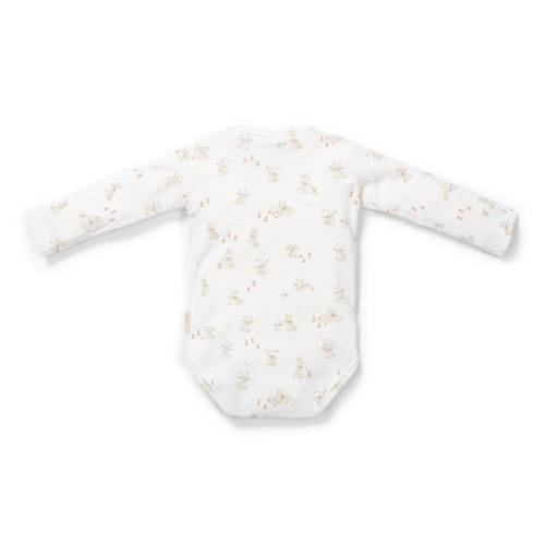 Little Dutch romper met print wit beige Katoen Ronde hals 62