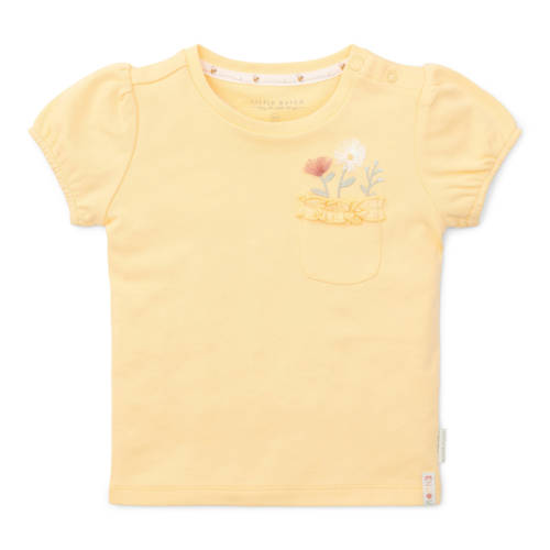 Little Dutch T-shirt geel Meisjes Biologisch katoen Ronde hals Printopdruk