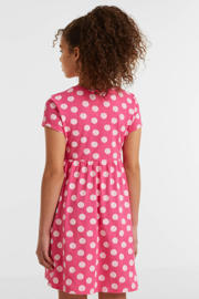 thumbnail: Roze meisjes anytime jurk van katoen met bloemenprint, korte mouwen en ronde hals