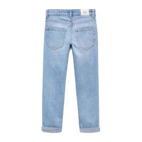 Mango Kids regular fit jeans changeant blauw Jongens Denim Effen 116