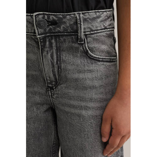 WE Fashion Blue Ridge high waist wide leg jeans grey denim Grijs Effen 122