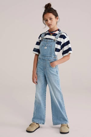 relaxed fit tuinbroek medium blue denim