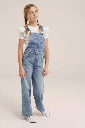 loose fit tuinbroek medium blue denim