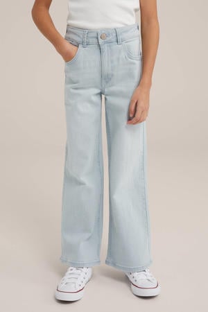 wide leg jeans bleached denim