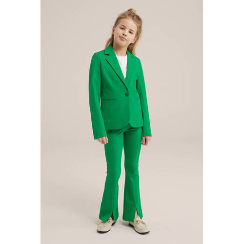WE Fashion broek kikkergroen Meisjes Katoen Effen 104