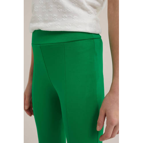 WE Fashion broek kikkergroen Meisjes Katoen Effen 104
