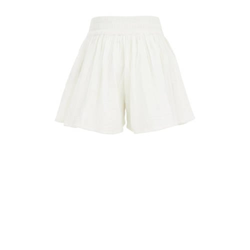WE Fashion regular fit casual short wit Rok Meisjes Katoen Effen 98 104