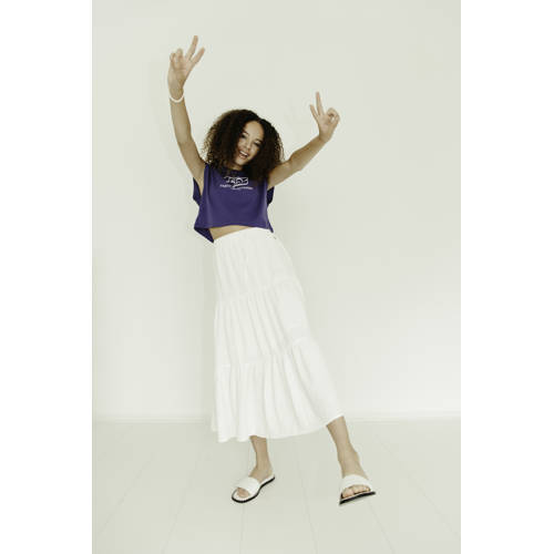 Frankie&Liberty rok wit Meisjes Polyester Effen 188
