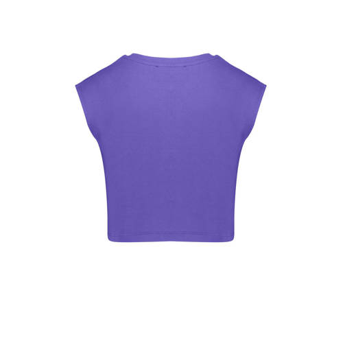 Frankie&Liberty T-shirt blauw Meisjes Katoen Ronde hals Effen 140
