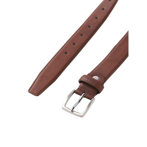 jack & jones JUNIOR riem cognac Bruin Jongens Imitatieleer Effen 80