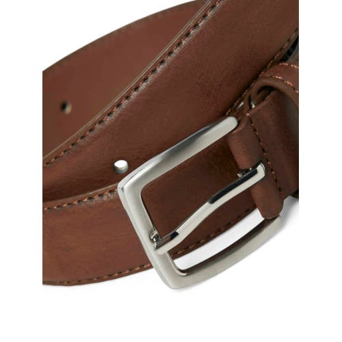 jack & jones JUNIOR riem cognac Bruin Jongens Imitatieleer Effen 80