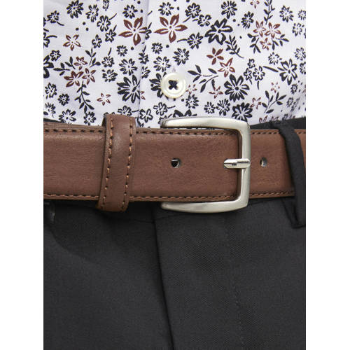 jack & jones JUNIOR riem cognac Bruin Jongens Imitatieleer Effen 80