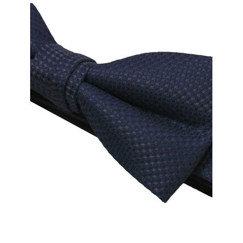 jack & jones JUNIOR vlinderstrik donkerblauw Vlinderdas Jongens Polyester