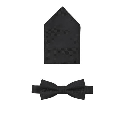 jack & jones JUNIOR vlinderstrik zwart Vlinderdas Jongens Polyester Effen