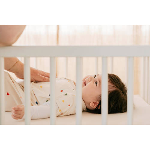 Puckababy The Original Mini inbakerslaapzak Hearts Confetti 3-6 mnd Inbakerdoek Ecru