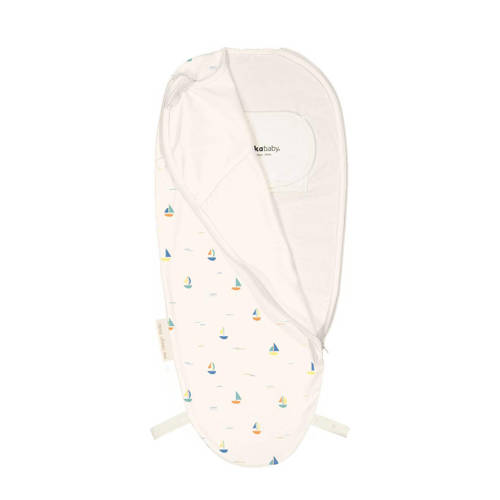 Puckababy The Original Piep inbakerslaapzak Boats 0-3 mnd Inbakerdoek Ecru