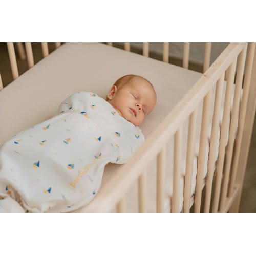 Puckababy The Original Piep inbakerslaapzak Boats 0-3 mnd Inbakerdoek Ecru