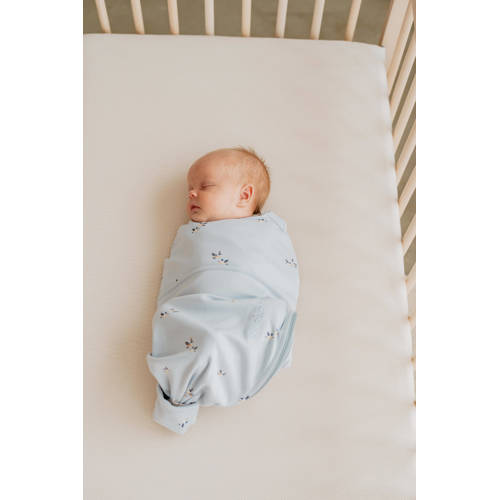 Puckababy The Original Piep inbakerslaapzak Birds 0-3 mnd Inbakerdoek Blauw