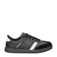 thumbnail: Zwarte jongens Skechers Zinger Street sneakers van imitatieleer met veters