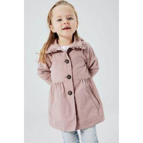 name it MINI coat zomer NMFMADELIN mauve Jas Paars Meisjes Polyester Klassieke kraag 80