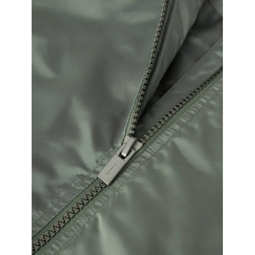 name it KIDS bomberjack zomer NKMMACA met tekst agave groen Jas Jongens Polyester Ronde hals 116