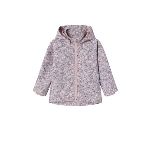 NAME IT MINI zomerjas NMFMAXI met all over print mauve/multicolor Paars Meisjes Polyester Capuchon