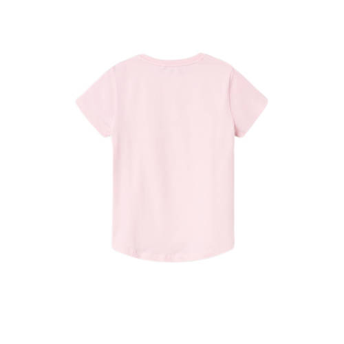 name it KIDS T-shirt NKFVIX met printopdruk lichtroze Meisjes Stretchkatoen Ronde hals 116