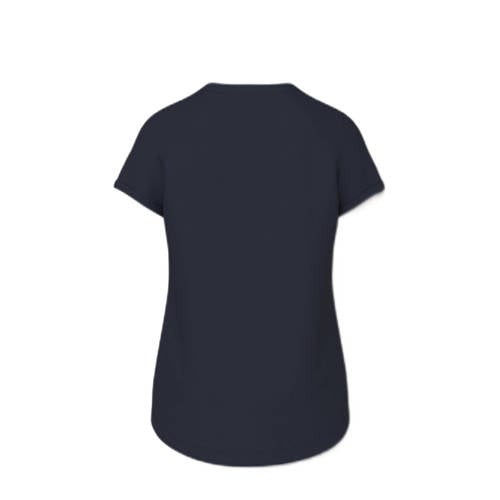 name it KIDS T-shirt NKFVIX met printopdruk donkerblauw Meisjes Stretchkatoen Ronde hals 116