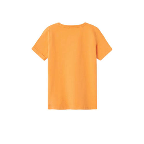 name it KIDS T-shirt NKMVUX met printopdruk oranje Jongens Stretchkatoen Ronde hals 116