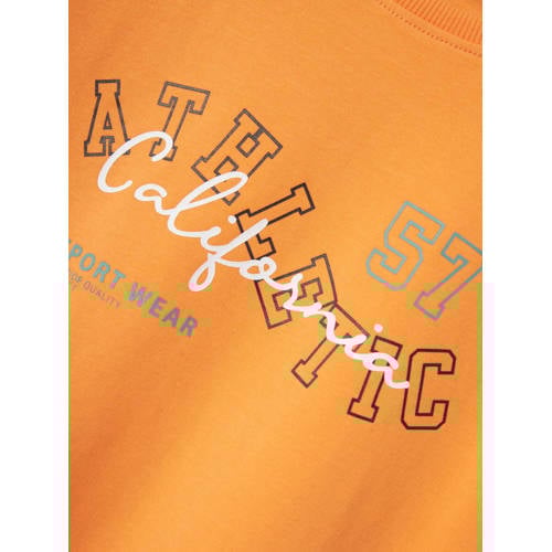 name it KIDS T-shirt NKMVUX met printopdruk oranje Jongens Stretchkatoen Ronde hals 116