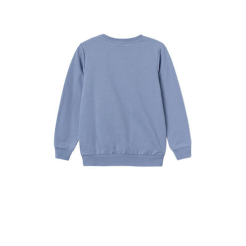 Name it KIDS sweater NKMDUTPAK met printopdruk zachtblauw Printopdruk 122 128